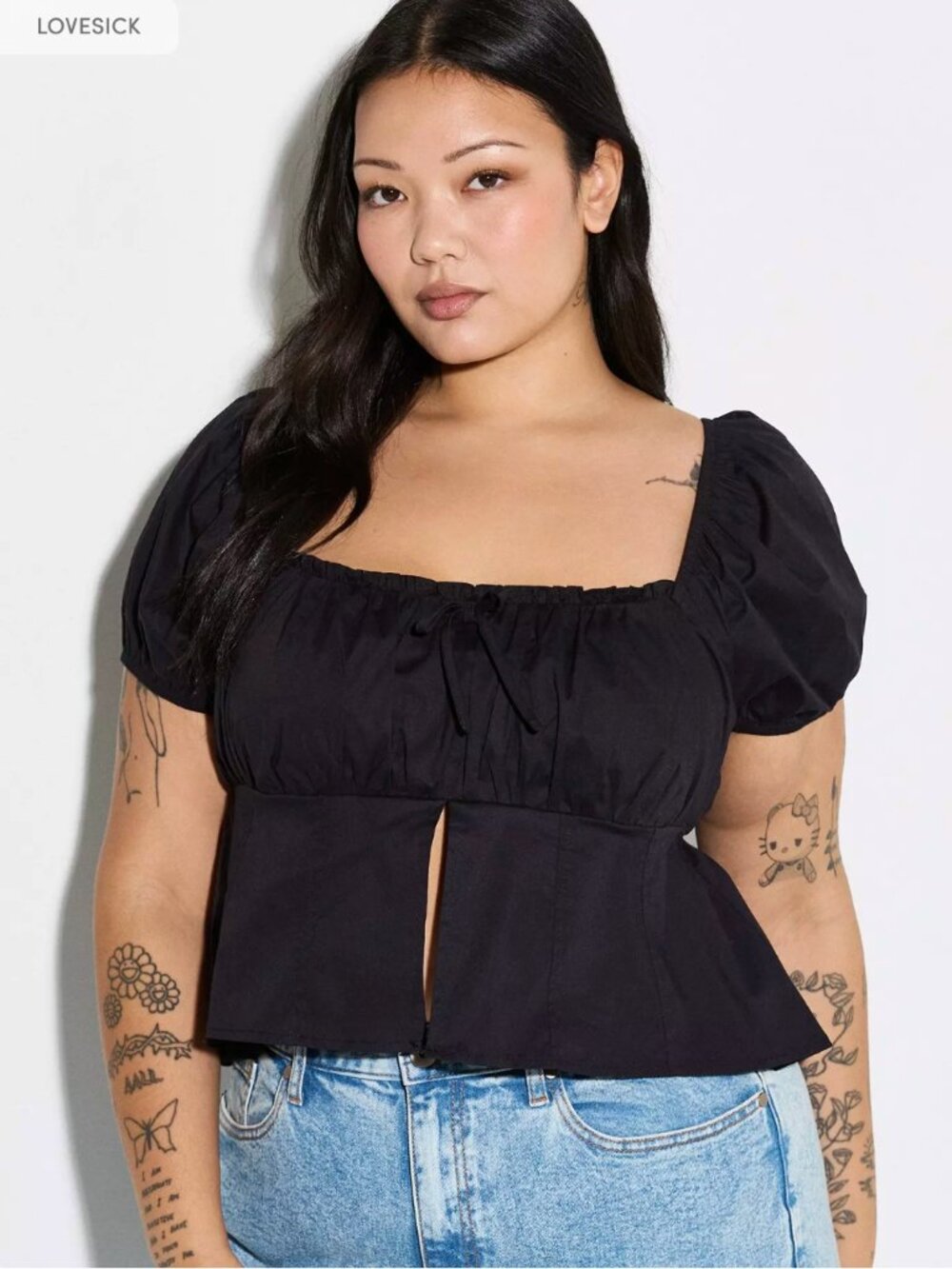 LoveSick Puff Sleeve Flyaway Top Size 4